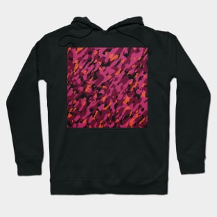 Camouflage - Dark Pink and yellow Hoodie